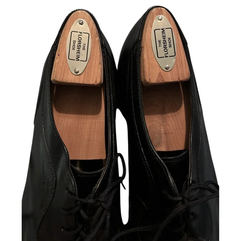 Florsheim Royal Imperial Men Dress Shoes Black‎ Oxford Leather Cap Toe Size 7.5